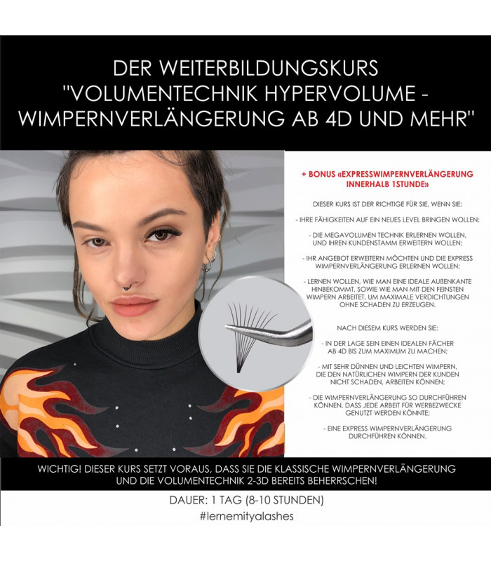 Schulungen Hypervolume – Wimpernverlängerung ab 4D und mehr Schulungen Hypervolume – Wimpernverlängerung ab 4D und mehr