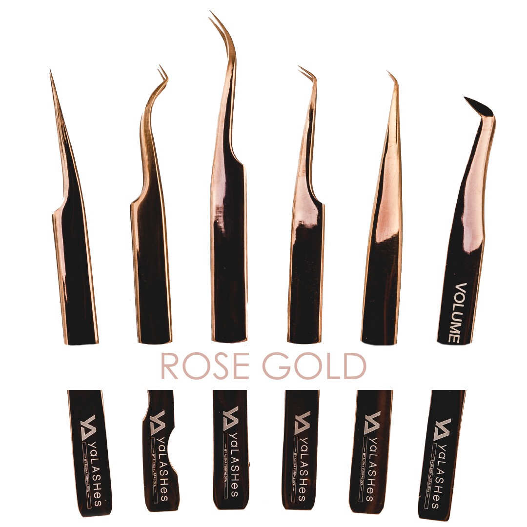 HD Kombi-Pinzettenset 4-teilig In Roségold – Präzisionspinzetten Für Augenbrauen, Wimpern & Nagelkunst, Aus Edelstahl, Leicht Zu Reinigen