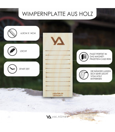 Zubehör Wimpernplatte aus Holz