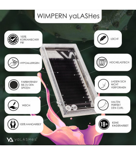 Eyelashes Eyelashes yaLASHes Ultra Black MIX 7-13mm