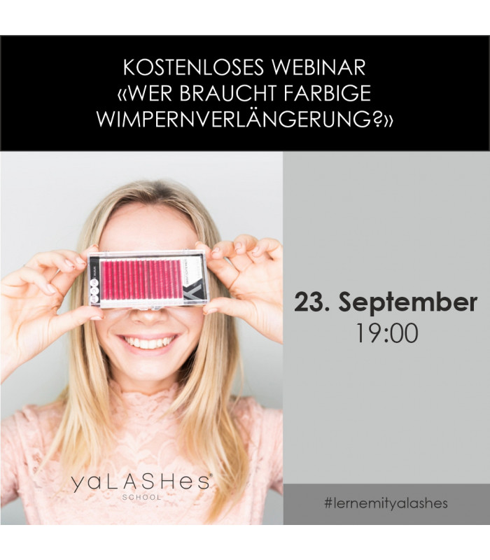 Online-Kurse Kostenloses Webinar „Wer braucht farbige Wimpernverlängerung?“ Online-Kurse Kostenloses Webinar „Wer braucht farbige Wimpernverlängerung?“