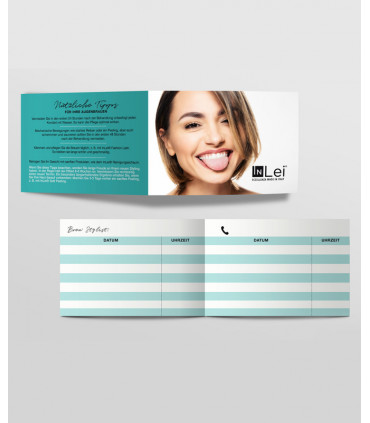 Lash lamination Visit card Appointment calendar Brow Bomber