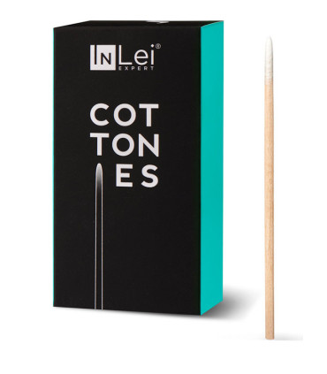 Lash lamination InLei® COTTONIES wooden sticks with pointed cotton tips
