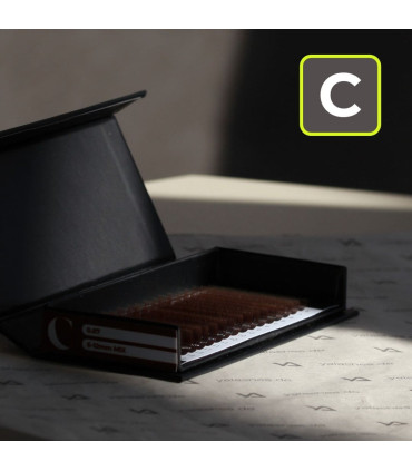 Ресницы yaLASHes Selected тёмно-коричневый MIX 6-12mm