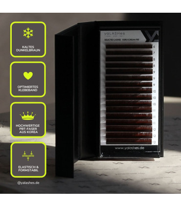 Eyelashes Eyelashes yaLASHes Selected Dark Brown MIX 4-6mm