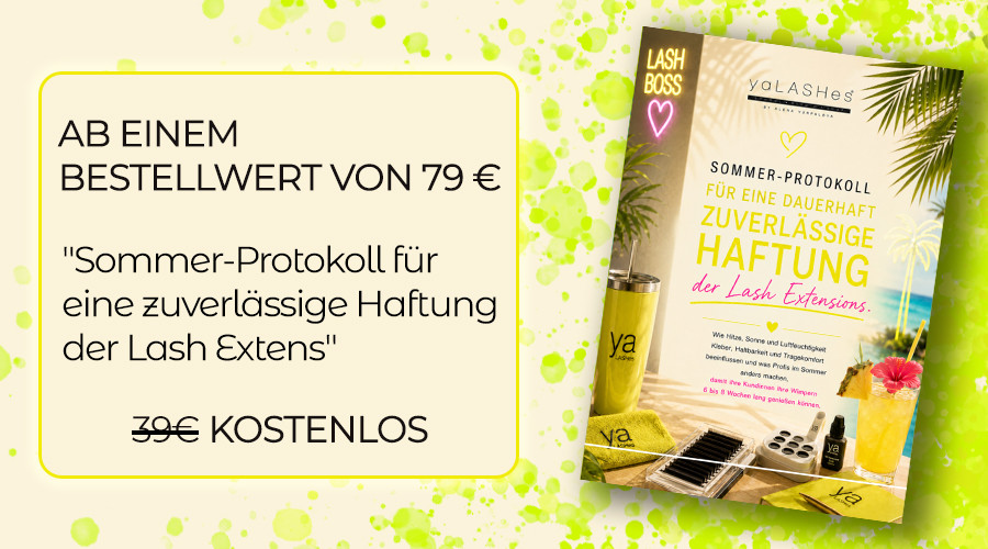 Sommer-Protokoll für eine dauerhaft zuverlässige Haftung der Lash Extensions