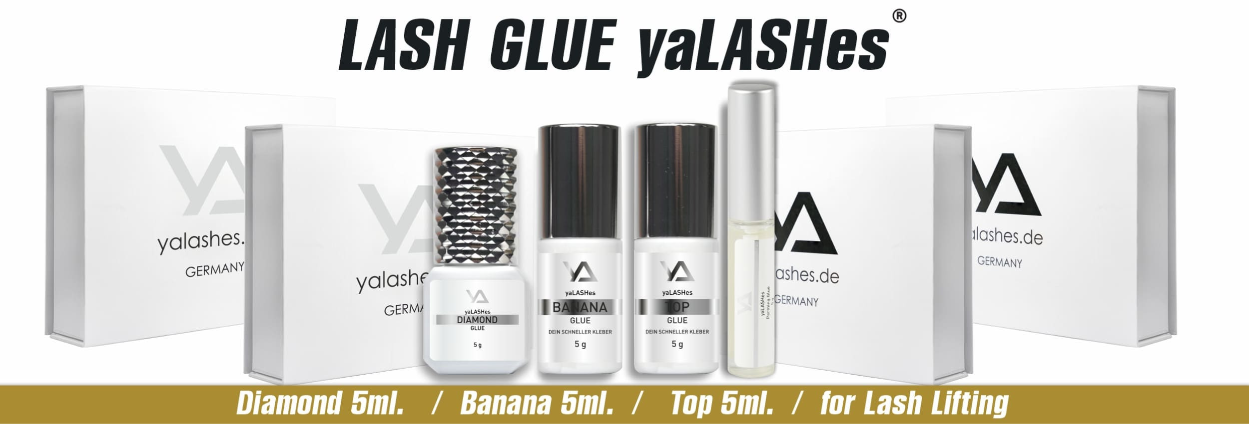 Adhesive for eyelash extensions yaLASHes, Beautier, Lovely